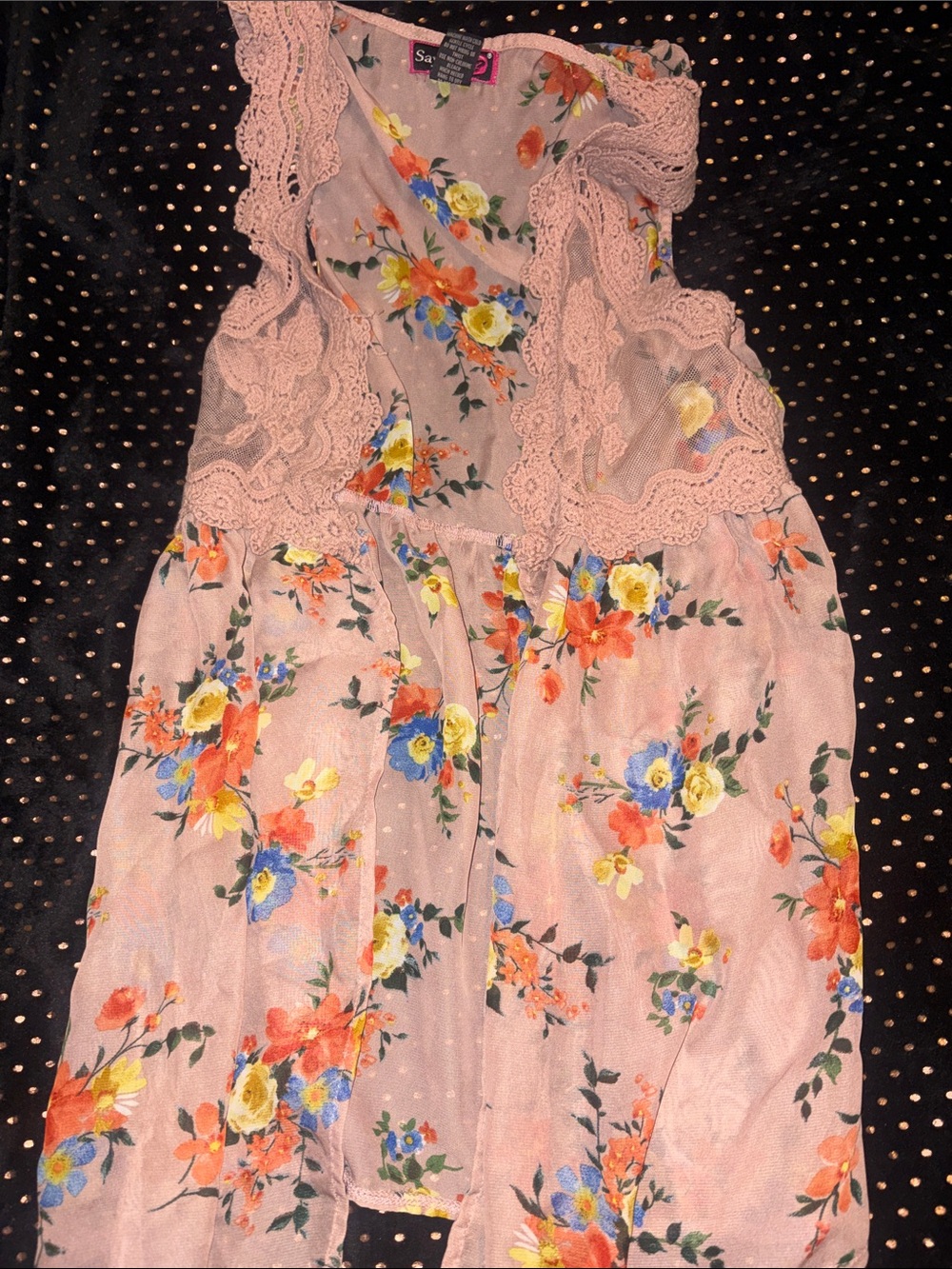 Say What? Blush Pink Floral Lace-Trim Vest